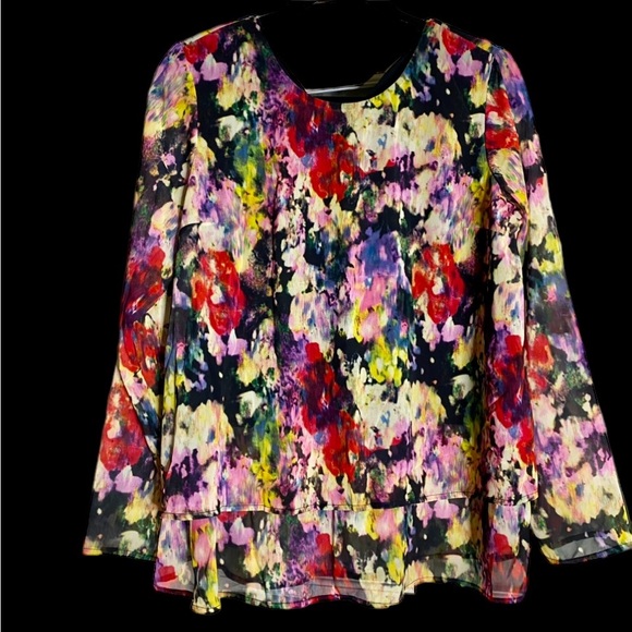 🆕 MAMA Elegant Back Bow Vibrant Floral Maternity Nursing Blouse - Picture 8 of 8